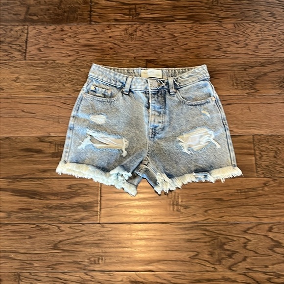 Ban Jara Acid Wash Cut Off Shorts High Rise Size 3/25 - Picture 1 of 16